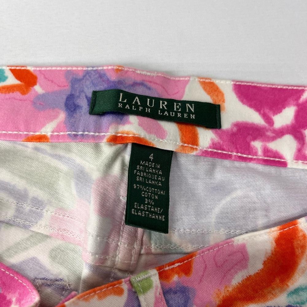 Ralph Lauren Pink and‎ Orange Floral Pants - Picture 3 of 5